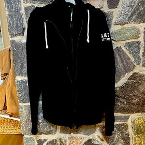 Abercrombie and Fitch, size XXL, very warm, double zipper with hood. Deep navy